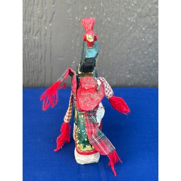 Snowtown Snowfolk Loving Couple Figurine Kurt Adler Heart Red Bird Snowman J8542 - Picture 4 of 5